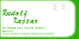 rudolf kajtar business card