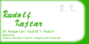rudolf kajtar business card
